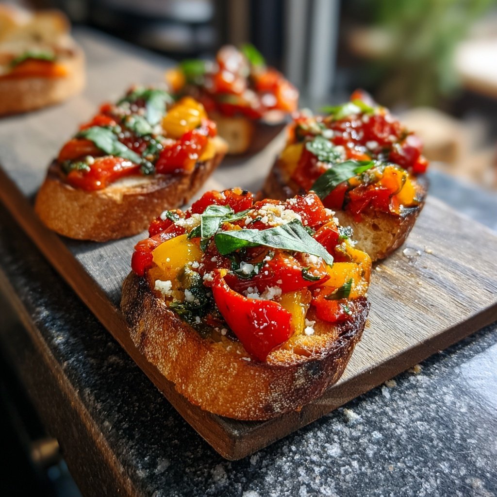 Roasted Vegetable Bruschetta