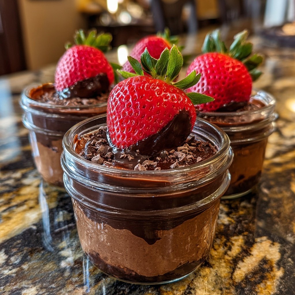 Chocolate Strawberry Delight Jars
