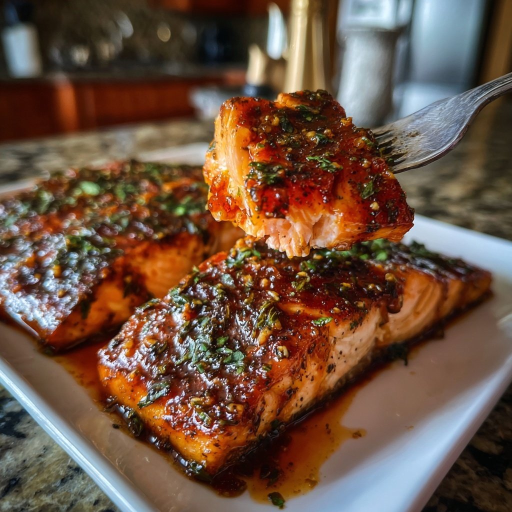 Maple Mustard Glazed Salmon Fillets