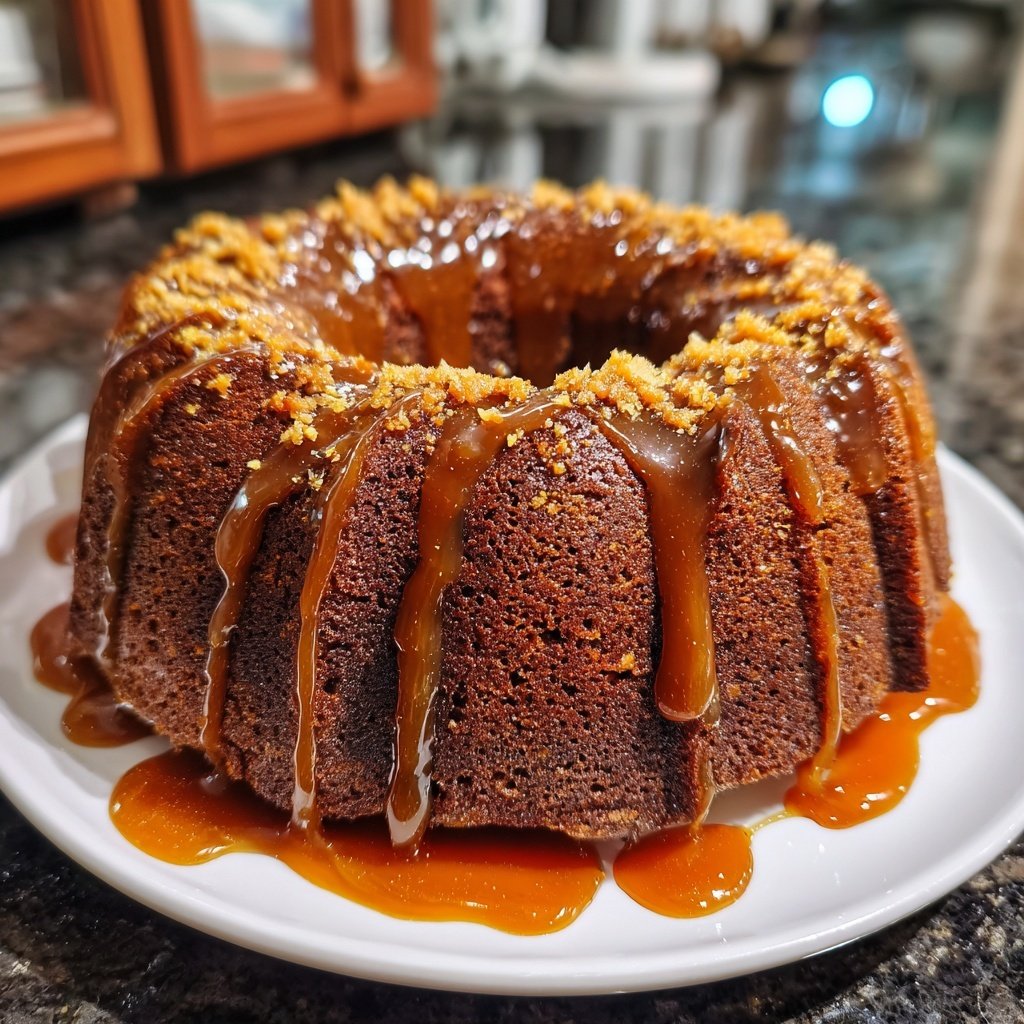 Spiced Gingerbread Cake with Caramel