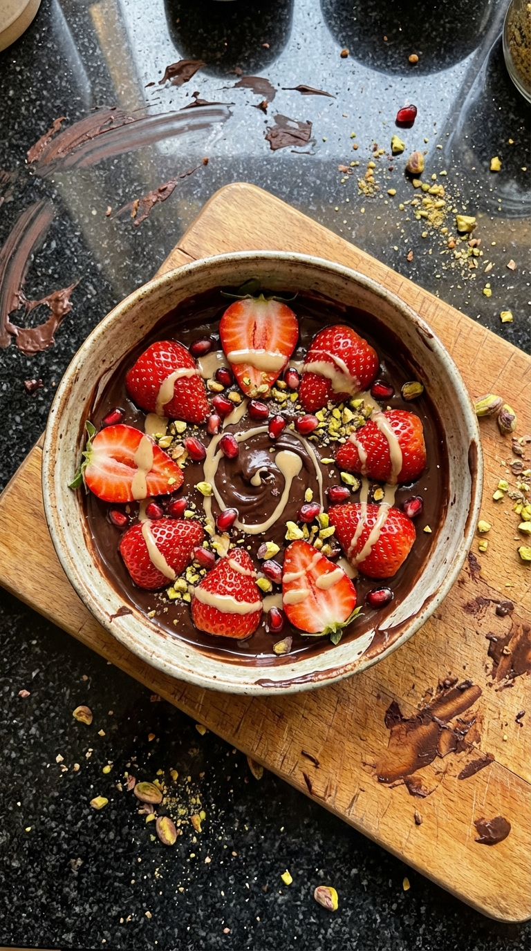 Middle Eastern Chocolate Strawberry Bowl