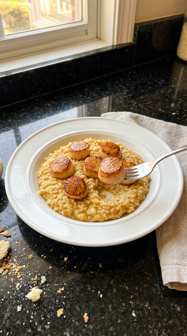 Seared Scallops on Risotto