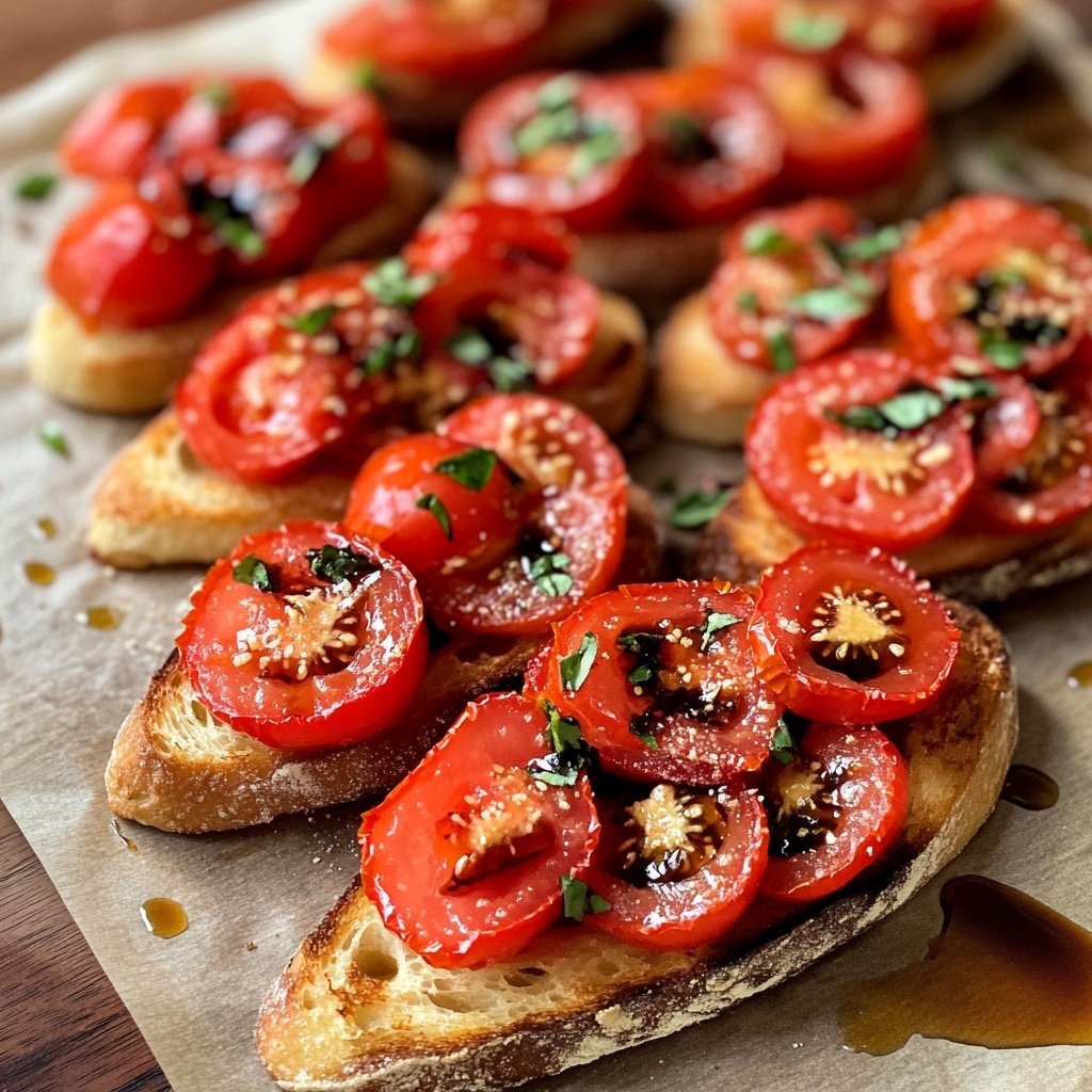 Tomato Bruschetta with Balsamic Glaze