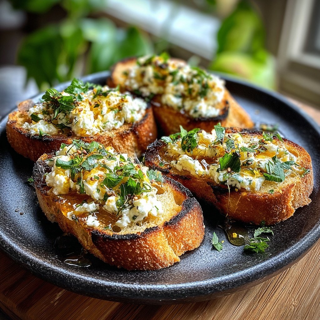 Herbed Goat Cheese Crostini