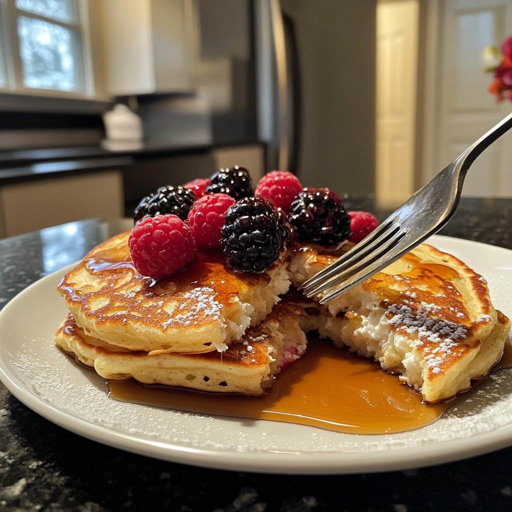Ricotta Pancakes Crispy Creamy