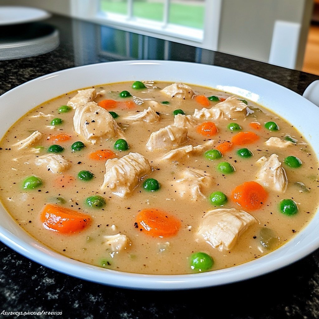 Slow Cooker Chicken Pot Pie Soup