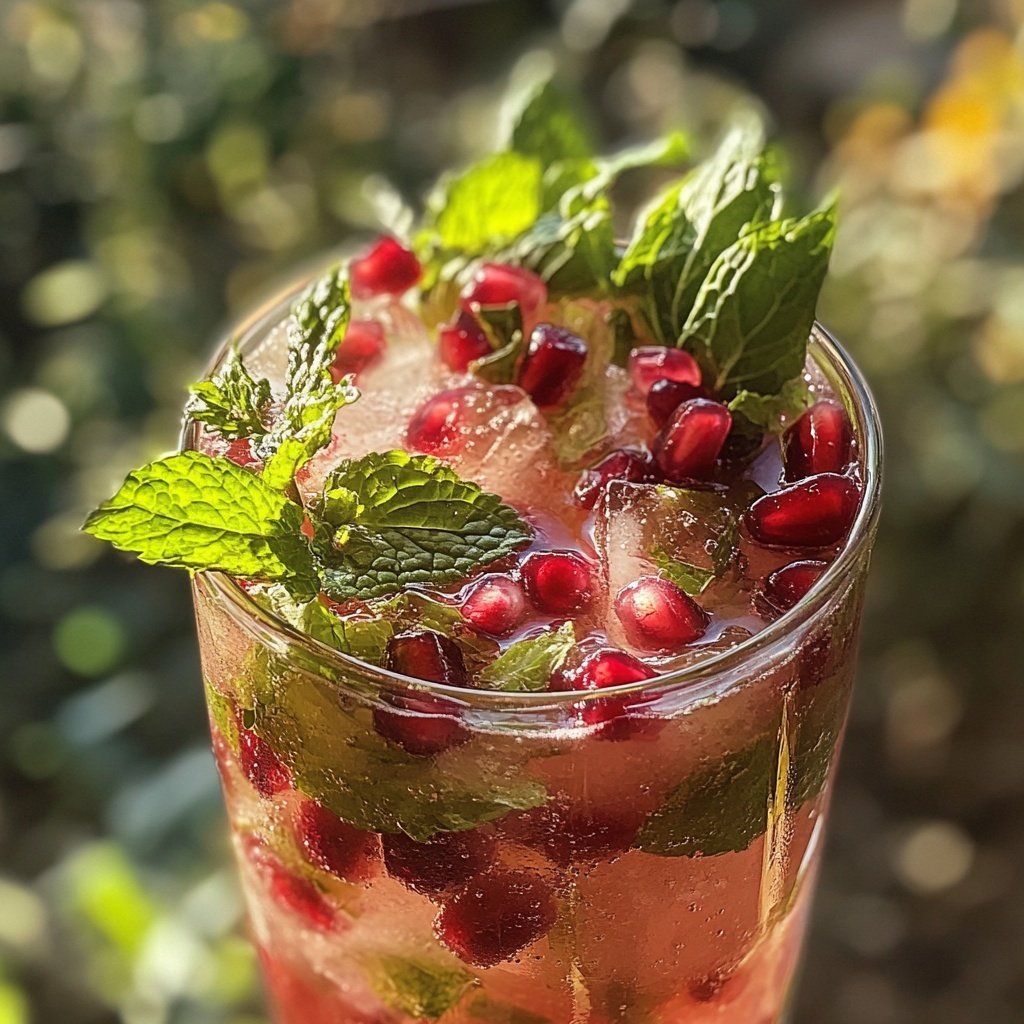 Festive Winter Pomegranate Mojito