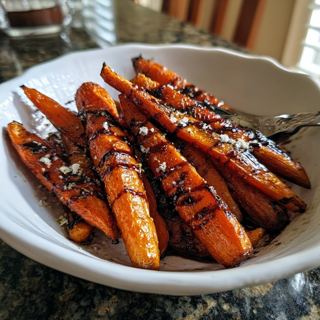 Honey Balsamic Roasted Carrots