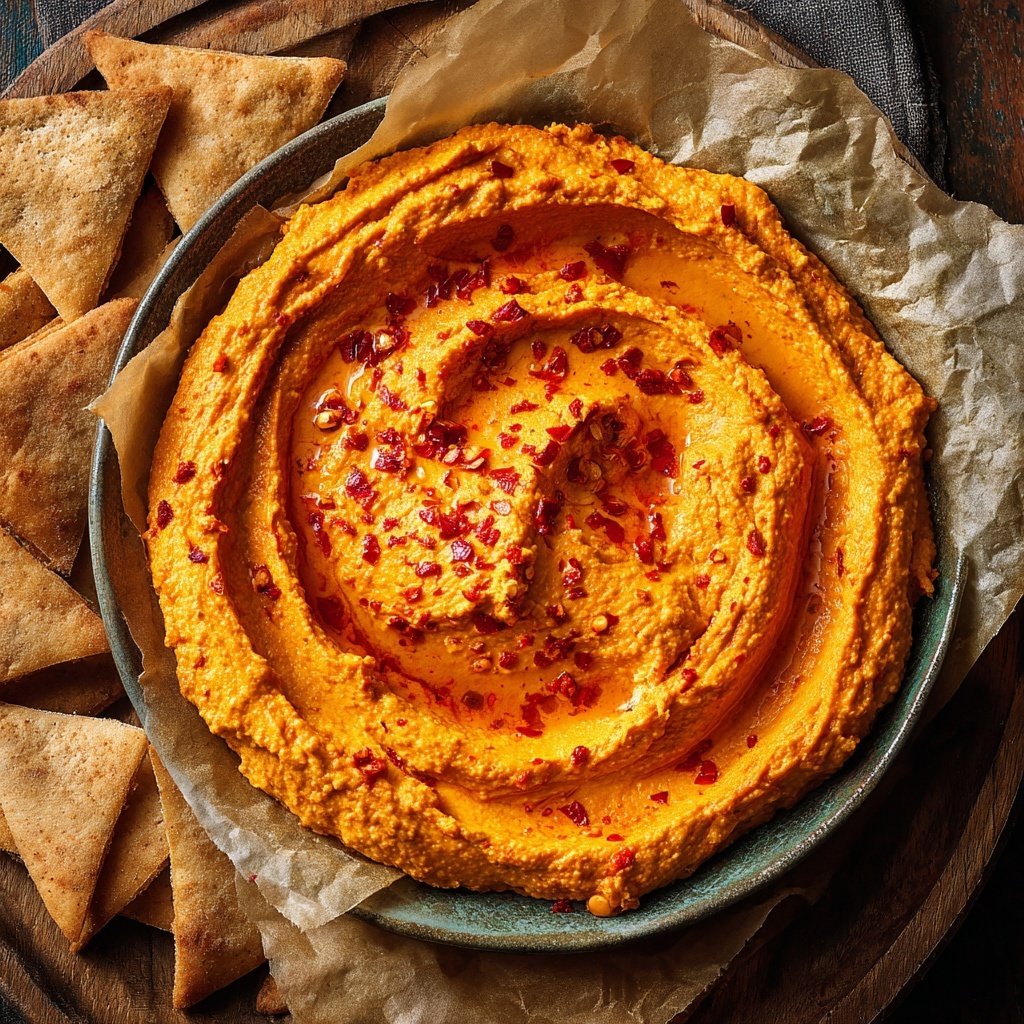 Roasted Red Pepper Hummus Platter