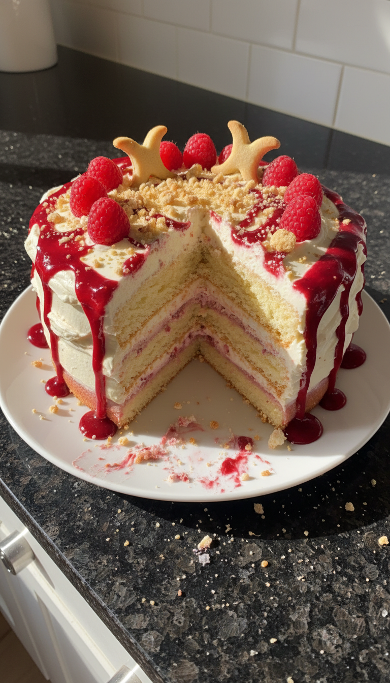 Raspberry Vanilla Pisces Cake