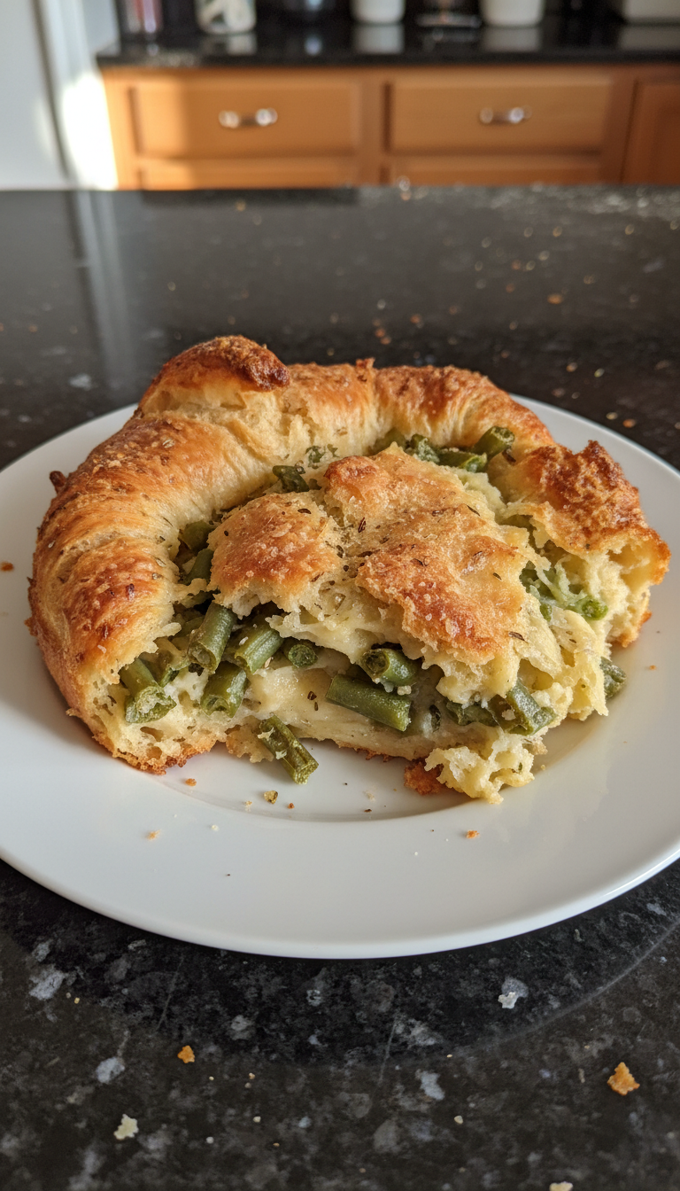 Croissant and Green Bean Bake