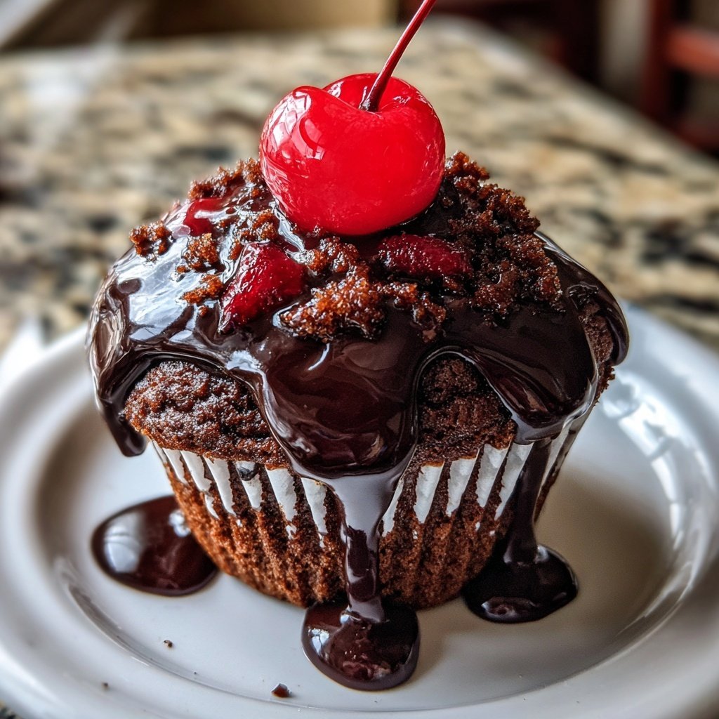 Chocolate-Covered Cherry Cupcake