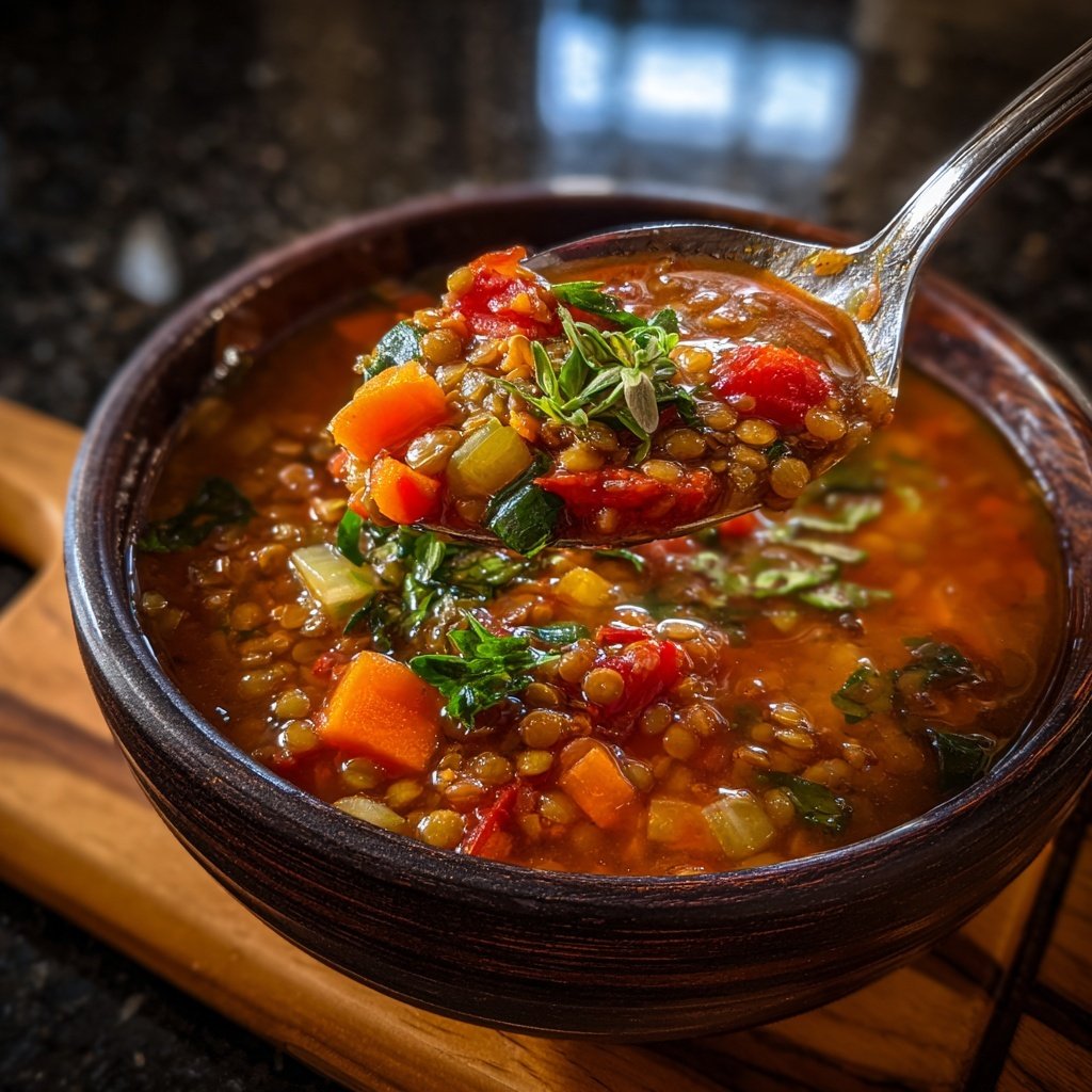 Italian Lentil Soup with Fresh Herbs