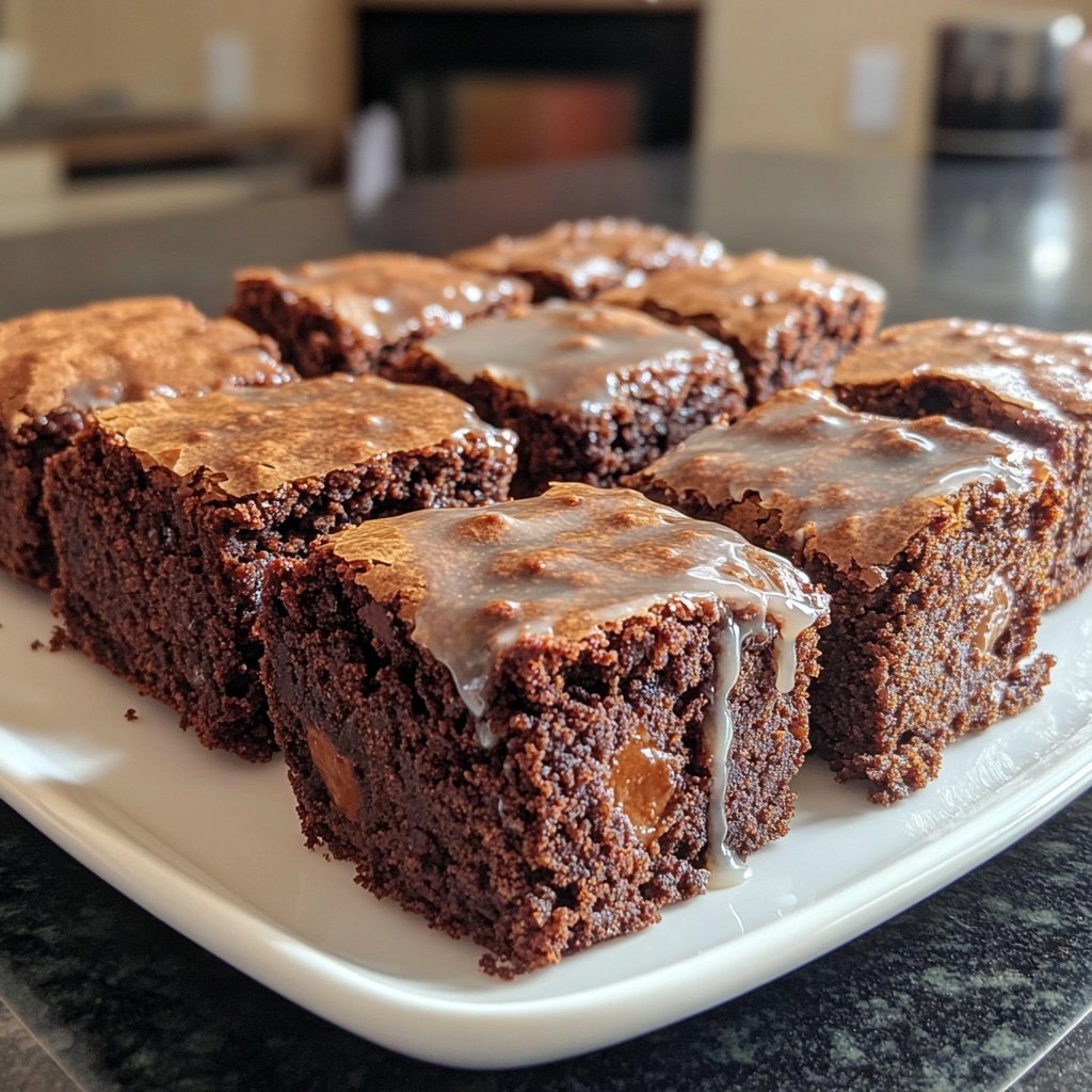 Christmas Brownies with Gingerbread Spices