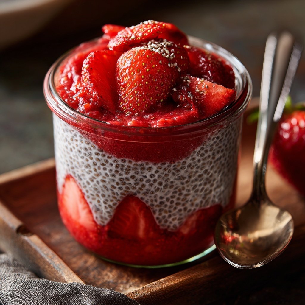 Strawberry Chia Seed Pudding