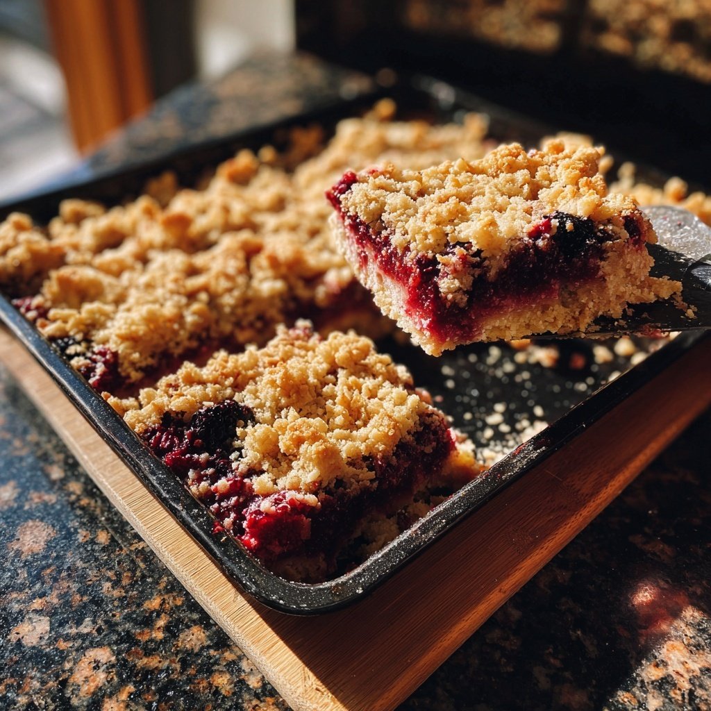 Sour Cream Berry Crumble Bars