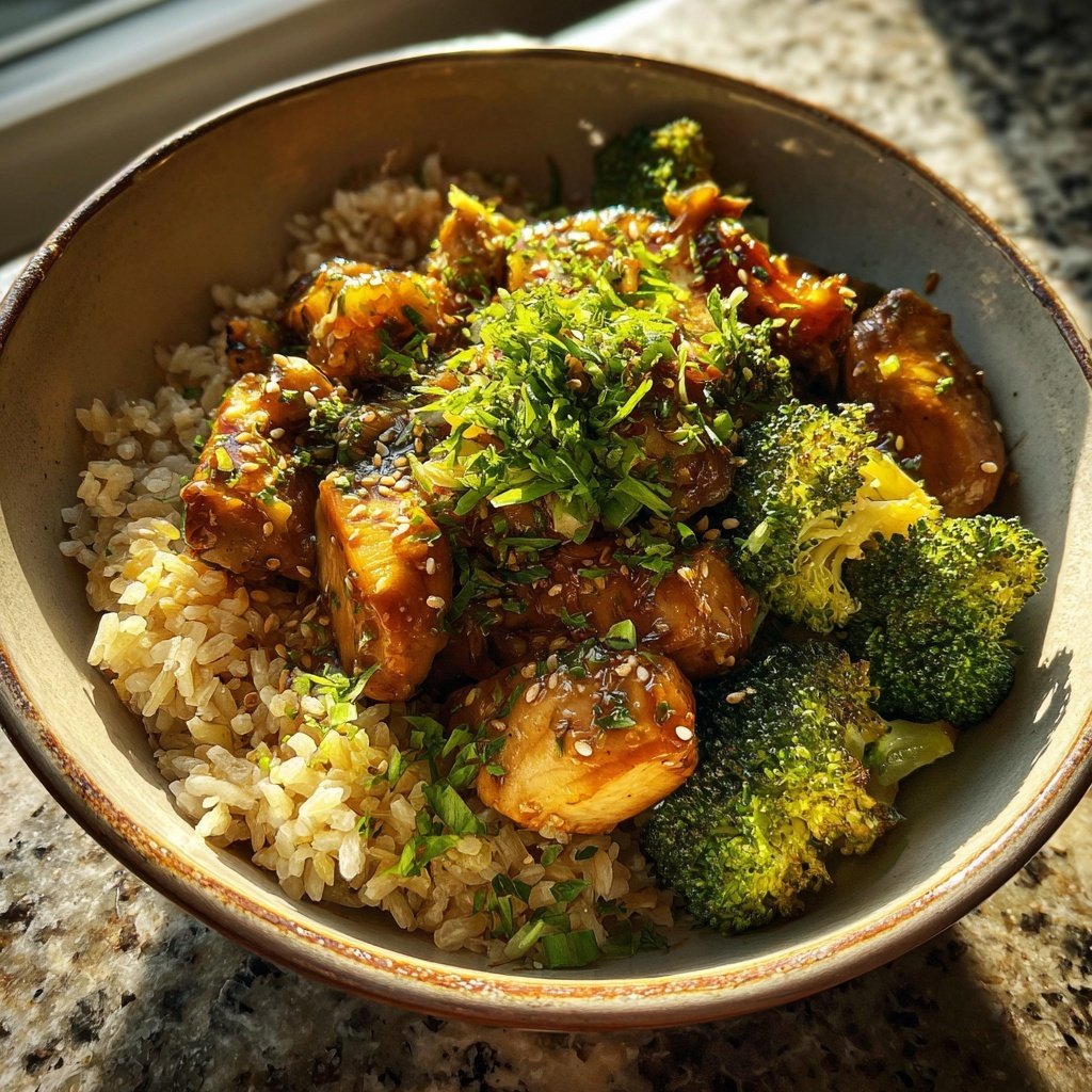 High Protein Teriyaki Chicken Bowl